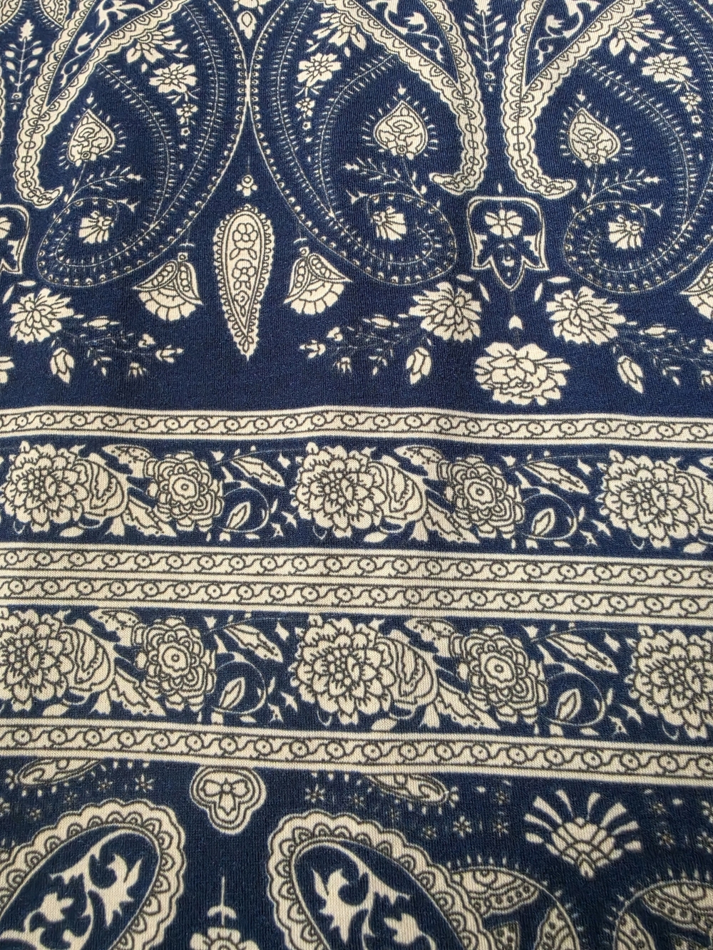Venezia Navy and Gold Paisley Short-Sleeve Tunic - Picture 5 of 5
